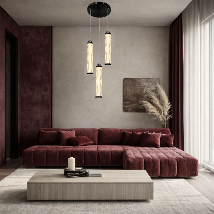 Κρεμαστό φωτιστικό LED με καλώδιο CORTE LED/25W/230V μαύρο