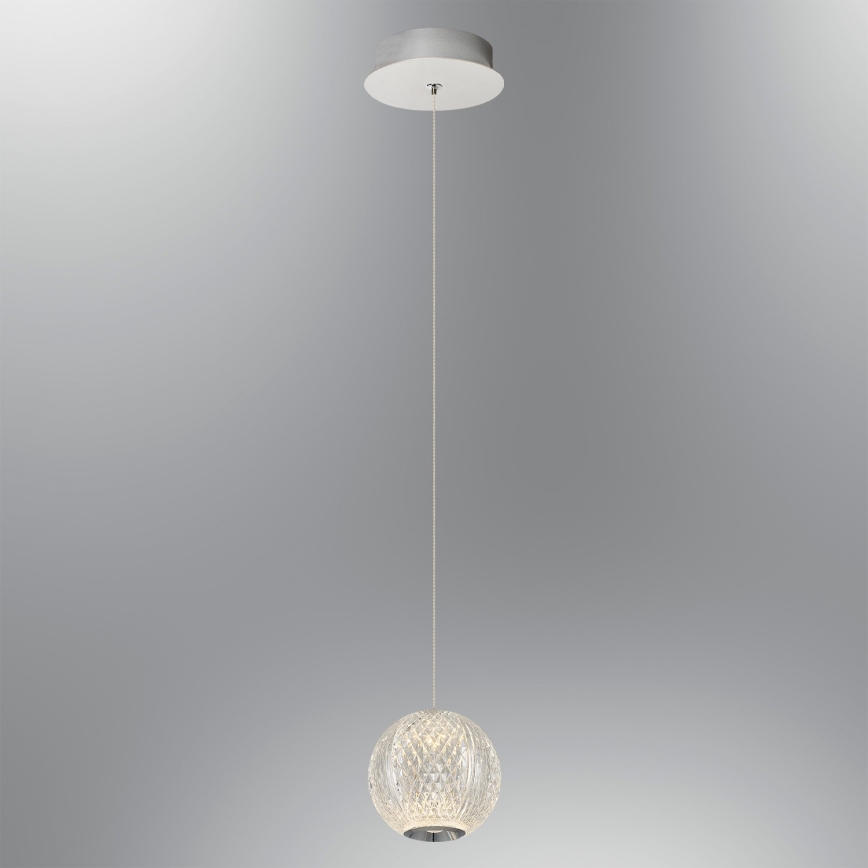 Κρεμαστό φωτιστικό LED με καλώδιο CREMONA LED/5W/230V 3000K ματ χρώμιο