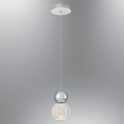 Κρεμαστό φωτιστικό LED με καλώδιο CREMONA LED/5W/230V 3000K ματ χρώμιο