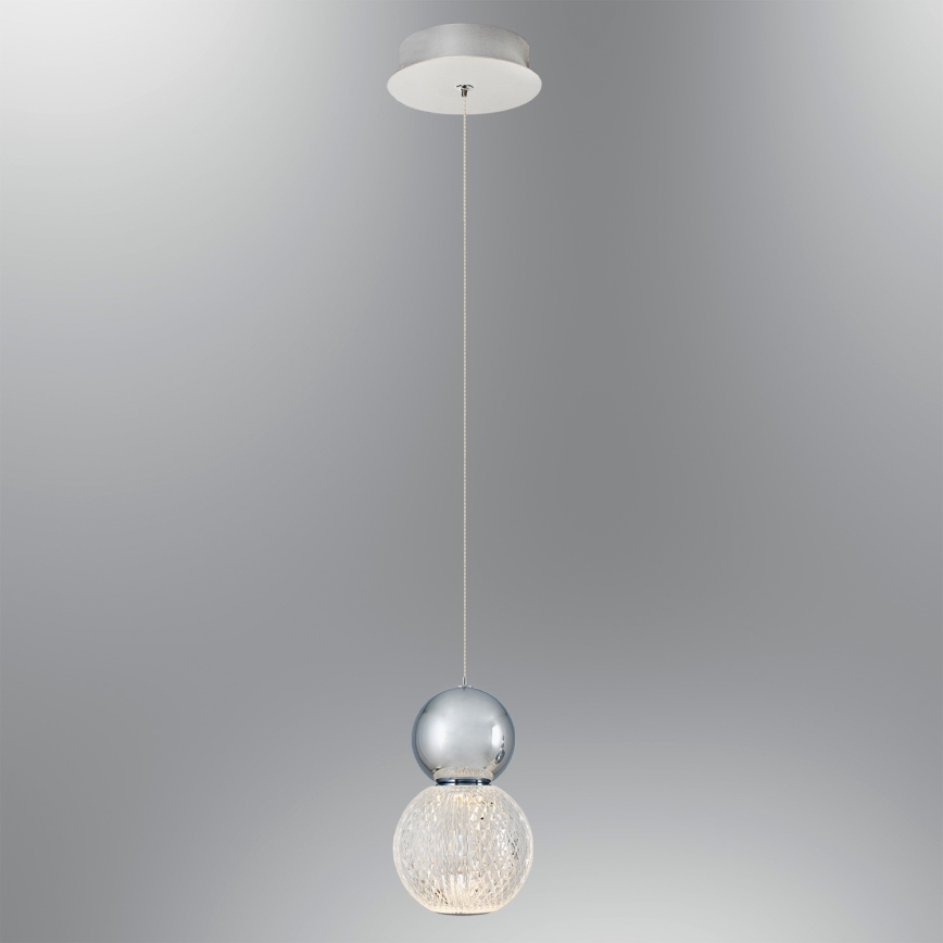 Κρεμαστό φωτιστικό LED με καλώδιο CREMONA LED/5W/230V 3000K ματ χρώμιο