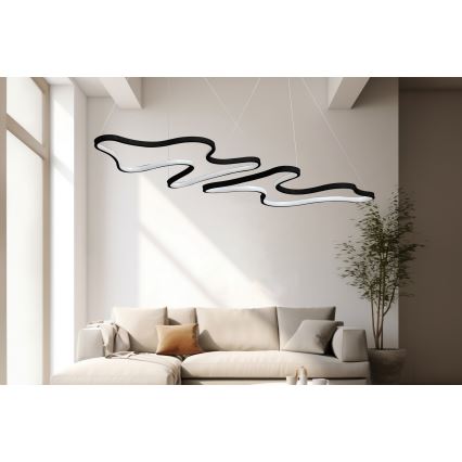 Κρεμαστό φωτιστικό LED με καλώδιο DUPLE ARTISAN LED/80W/230V 6500K μαύρο