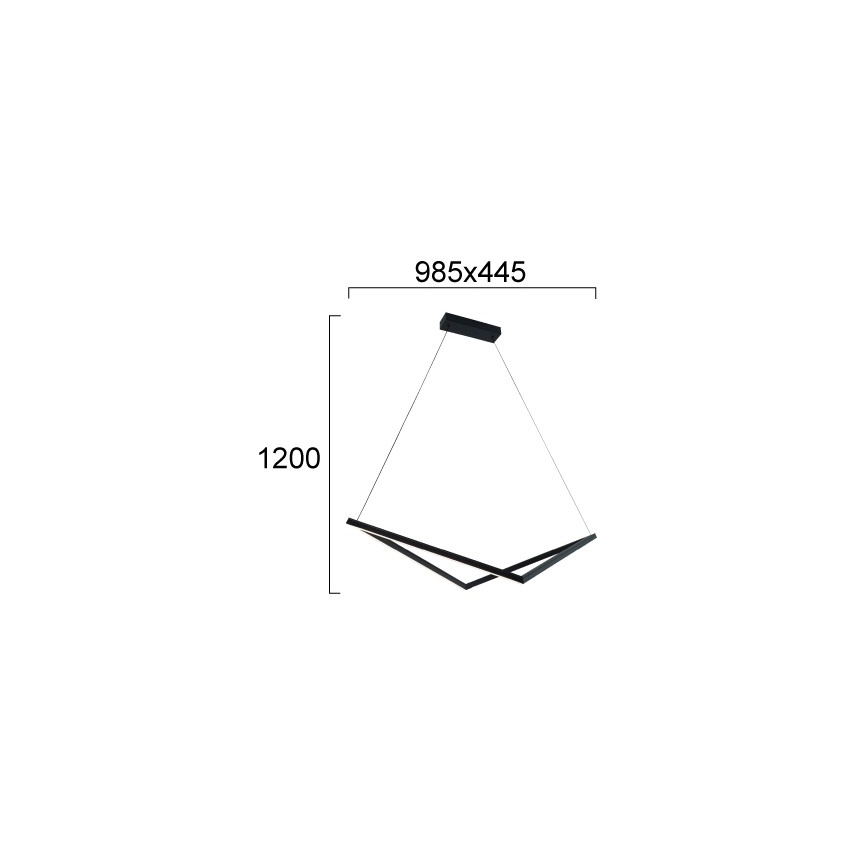 Κρεμαστό φωτιστικό LED με καλώδιο ISLA LED/32W/230V μαύρο