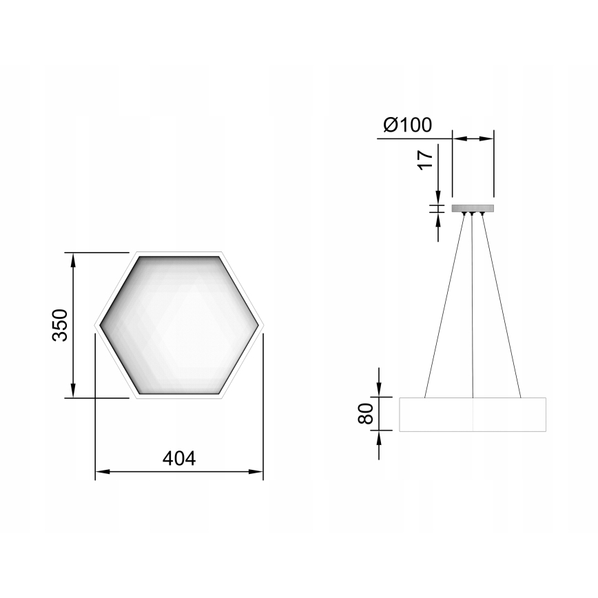 Κρεμαστό φωτιστικό LED με καλώδιο LED/20W/230V μαύρο