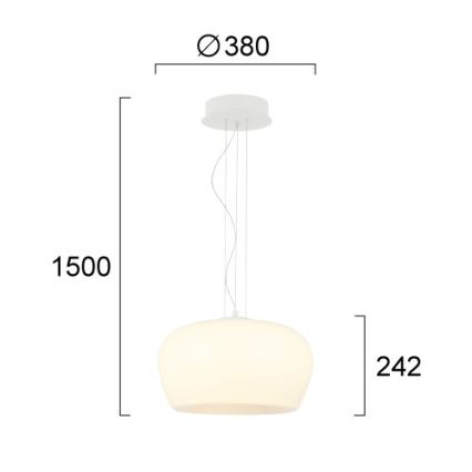 Κρεμαστό φωτιστικό LED με καλώδιο NADIA LED/20W/230V λευκό