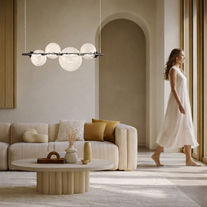 Κρεμαστό φωτιστικό LED με καλώδιο PLAYA LED/12W/230V μαύρο