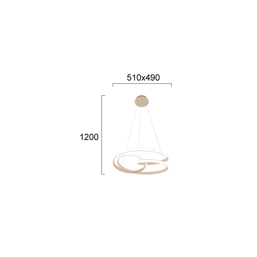 Κρεμαστό φωτιστικό LED με καλώδιο RIBBON LED/42W/230V μπεζ