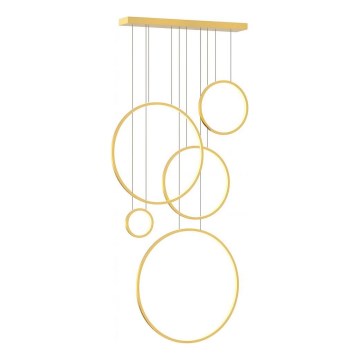 Κρεμαστό φωτιστικό LED με καλώδιο SATURNO LED/100W/230V, χρυσό