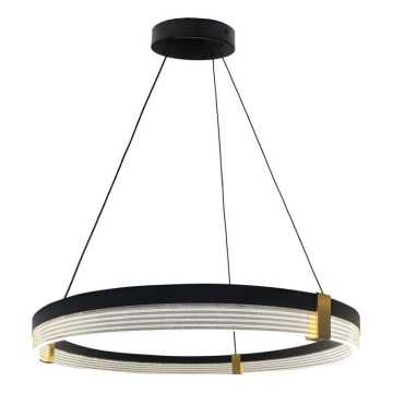 Κρεμαστό φωτιστικό LED με καλώδιο TRIANGLE LED/40W/230V 3000/4000/6000K Ø 60 cm μαύρο