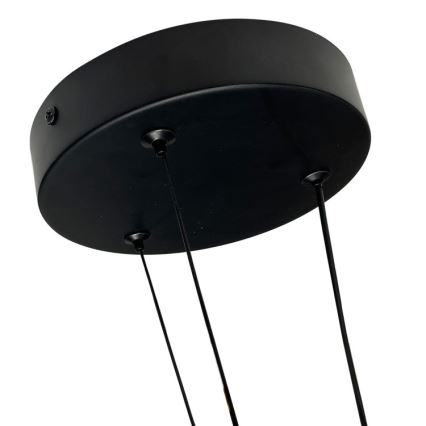 Κρεμαστό φωτιστικό LED με καλώδιο TRIANGLE LED/40W/230V 3000/4000/6000K Ø 60 cm μαύρο