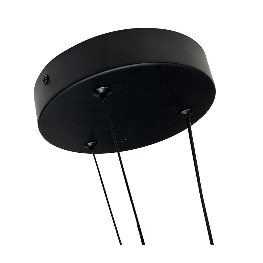 Κρεμαστό φωτιστικό LED με καλώδιο TRIANGLE LED/40W/230V 3000/4000/6000K Ø 60 cm μαύρο