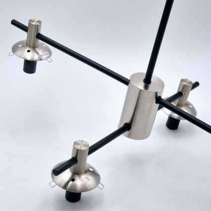 Κρεμαστό φωτιστικό LILOU 4xE14/5W/230V ματ χρώμιο/φιμέ