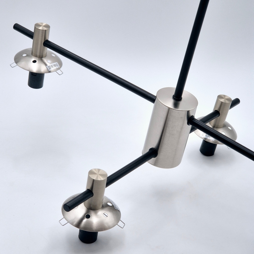 Κρεμαστό φωτιστικό LILOU 4xE14/5W/230V ματ χρώμιο/φιμέ