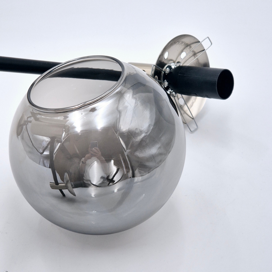 Κρεμαστό φωτιστικό LILOU 4xE14/5W/230V ματ χρώμιο/φιμέ