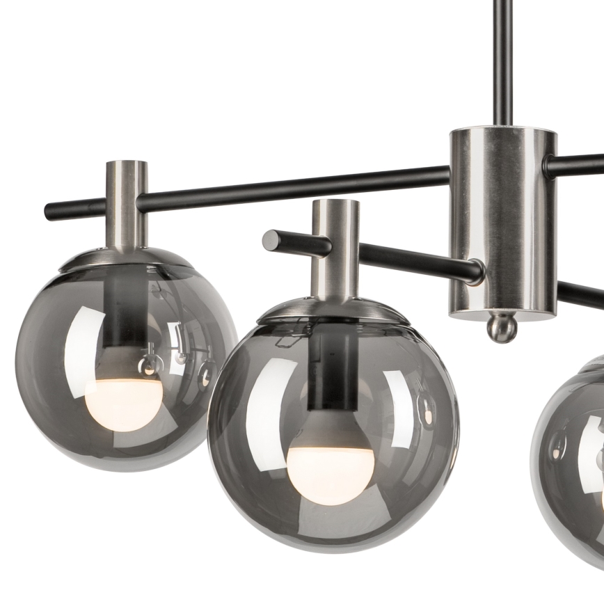 Κρεμαστό φωτιστικό LILOU 4xE14/5W/230V ματ χρώμιο/φιμέ