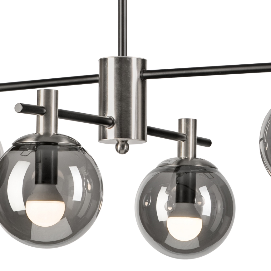 Κρεμαστό φωτιστικό LILOU 4xE14/5W/230V ματ χρώμιο/φιμέ