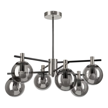 Κρεμαστό φωτιστικό LILOU 6xE14/5W/230V ματ χρώμιο/φιμέ