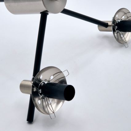 Κρεμαστό φωτιστικό LILOU 6xE14/5W/230V ματ χρώμιο/φιμέ