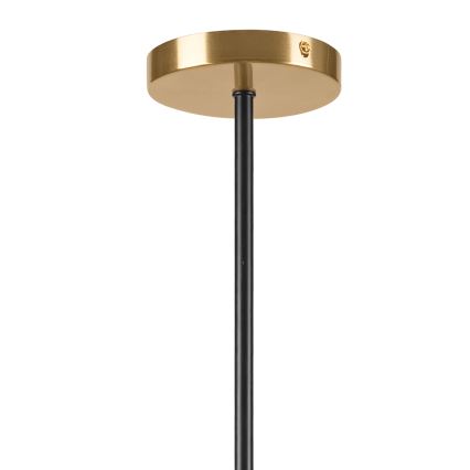 Κρεμαστό φωτιστικό LILOU 6xE14/5W/230V χρυσό/μαύρο/φιμέ μπεζ