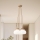 Κρεμαστό φωτιστικό LOOMIS με καλώδιο, 5xE27/15W/230V, 83 cm, μπεζ/δρυς