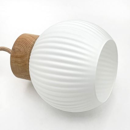 Κρεμαστό φωτιστικό LOOMIS με καλώδιο, 5xE27/15W/230V, 83 cm, μπεζ/δρυς