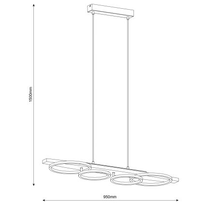 Κρεμαστό φωτιστικό MELISA LED/35W/230V από πεύκο