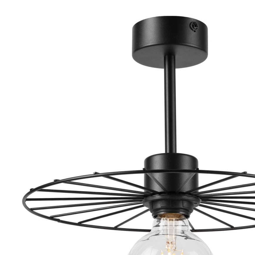 Κρεμαστό φωτιστικό MONTANA 1xE27/15W/230V διάμετρος 30 cm μαύρο