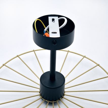 Κρεμαστό φωτιστικό MONTANA 1xE27/15W/230V διάμετρος 30 cm χρυσό/μαύρο