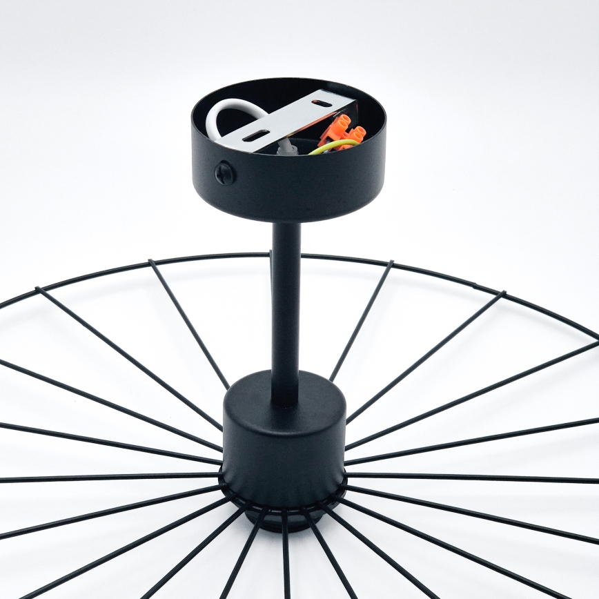 Κρεμαστό φωτιστικό MONTANA 1xE27/15W/230V διάμετρος 45 cm μαύρο