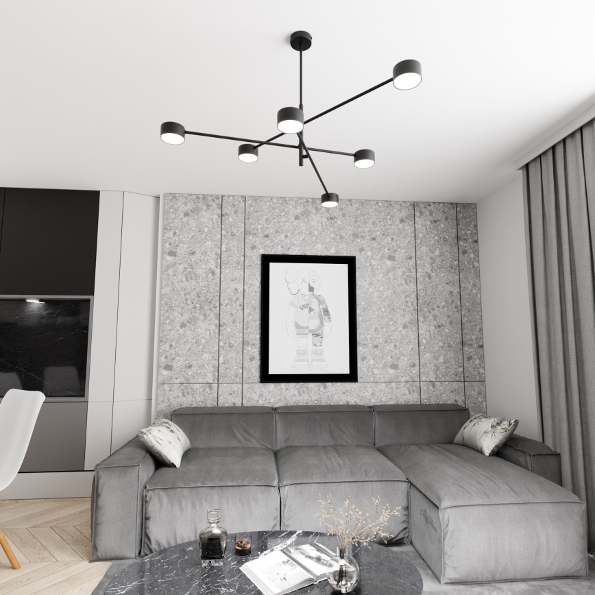 Κρεμαστό φωτιστικό NATSU 6xGX53/12W/230V μαύρο