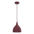 Κρεμαστό φωτιστικό NOAK CLASSIC σε καλώδιο 1xE27/15W/230V βυσσινί