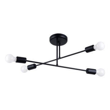 Κρεμαστό φωτιστικό NORAH 4xE27/15W/230V μαύρο