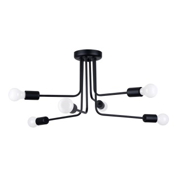 Κρεμαστό φωτιστικό NORAH 6xE27/15W/230V μαύρο