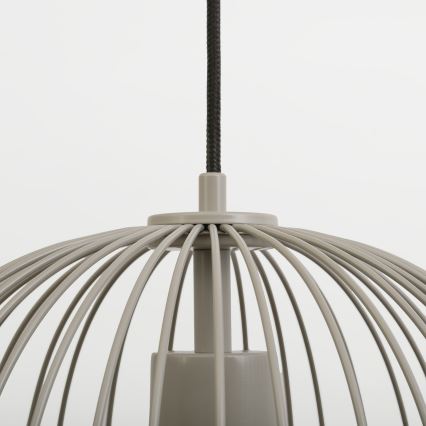 Κρεμαστό φωτιστικό OVELLA σε καλώδιο 1xE27/15W/230V Ø 34 cm γκρι