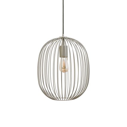 Κρεμαστό φωτιστικό OVELLA σε καλώδιο 1xE27/15W/230V Ø 34 cm γκρι