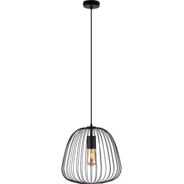 Κρεμαστό φωτιστικό OVELLA με καλώδιο, 1xE27/15W/230V, Ø 36 εκ., μαύρο