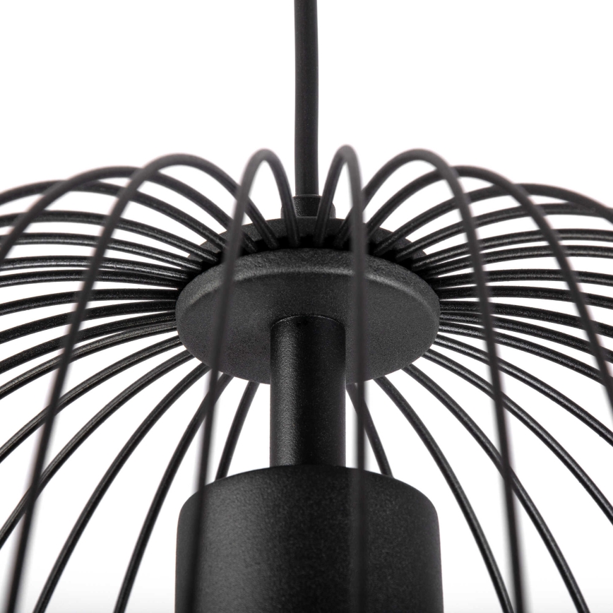 Κρεμαστό φωτιστικό OVELLA με καλώδιο, 1xE27/15W/230V, Ø 36 εκ., μαύρο