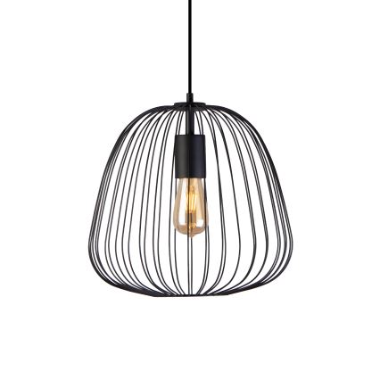 Κρεμαστό φωτιστικό OVELLA με καλώδιο, 1xE27/15W/230V, Ø 36 εκ., μαύρο