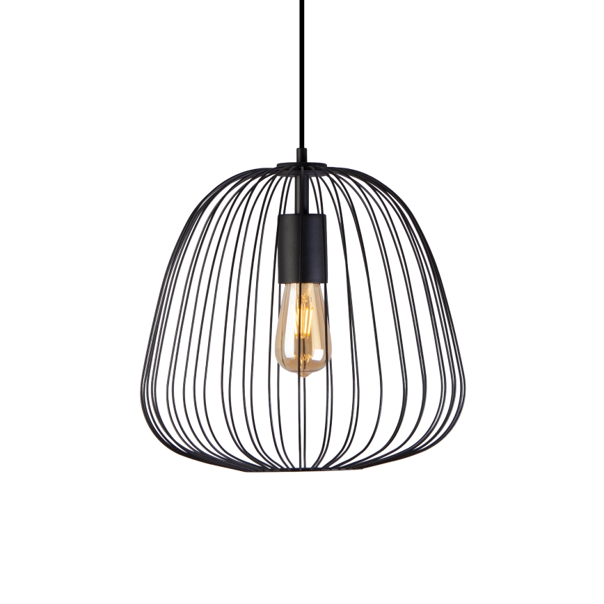 Κρεμαστό φωτιστικό OVELLA με καλώδιο, 1xE27/15W/230V, Ø 36 εκ., μαύρο