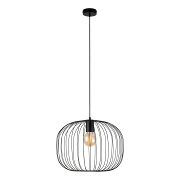 Κρεμαστό φωτιστικό OVELLA με καλώδιο, 1xE27/15W/230V, διάμ. 46 εκ., μαύρο