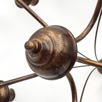 Κρεμαστό φωτιστικό σε αλυσίδα ANTON 5xE14/15W/230V μπρονζέ