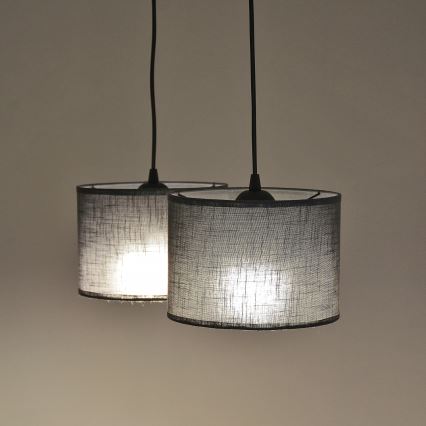 Κρεμαστό φωτιστικό σε καλώδιο ALBA 2xE27/15W/230V γκρι