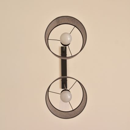 Κρεμαστό φωτιστικό σε καλώδιο ALBA 2xE27/15W/230V γκρι