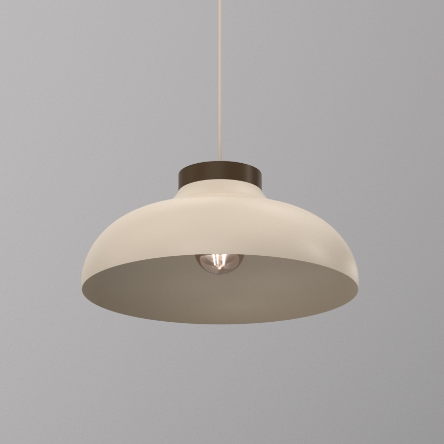 Κρεμαστό φωτιστικό σε καλώδιο BASCA 1xE27/15W/230V μπεζ/καφέ