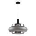 Κρεμαστό φωτιστικό σε καλώδιο BRIZI 1xE27/40W/230V γκρι/καπνιστό
