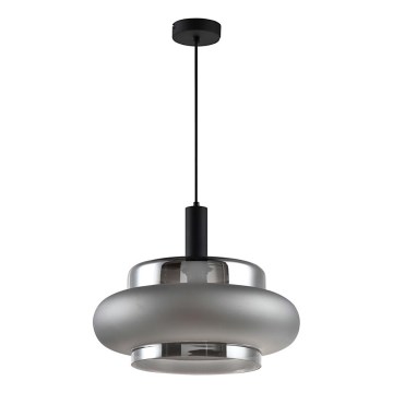 Κρεμαστό φωτιστικό σε καλώδιο BRIZI 1xE27/40W/230V γκρι/καπνιστό