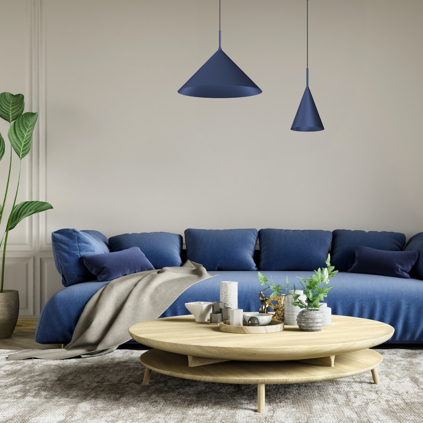 Κρεμαστό φωτιστικό σε καλώδιο CAPITAL 1xGX53/15W/230V διάμ. 17 cm μπλε