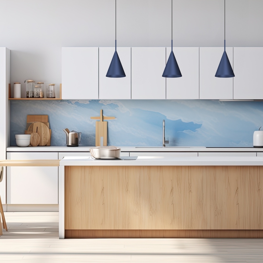 Κρεμαστό φωτιστικό σε καλώδιο CAPITAL 1xGX53/15W/230V διάμ. 17 cm μπλε