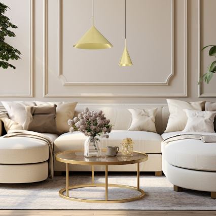 Κρεμαστό φωτιστικό σε καλώδιο CAPITAL 1xGX53/15W/230V, διάμ. 17 εκ., χρυσό