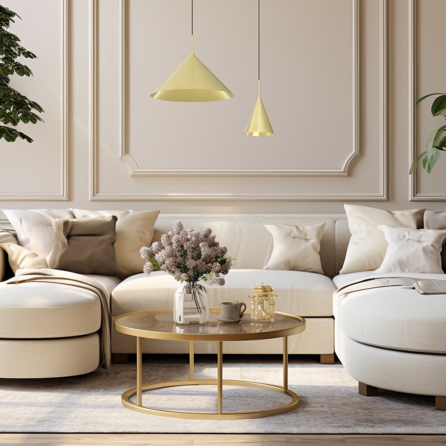 Κρεμαστό φωτιστικό σε καλώδιο CAPITAL 1xGX53/15W/230V, διάμ. 17 εκ., χρυσό