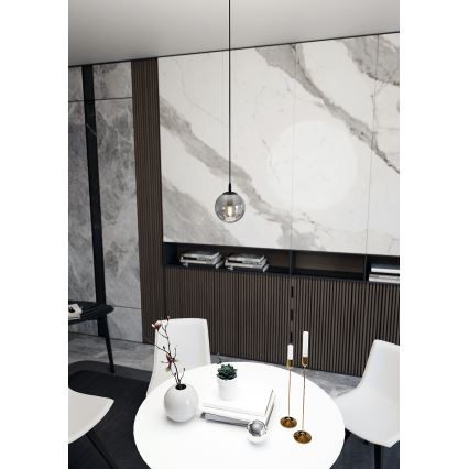 Κρεμαστό φωτιστικό σε καλώδιο COSMO 1xE14/10W/230V διάμ. 14 εκ. μαύρο/καπνιστό μαύρο